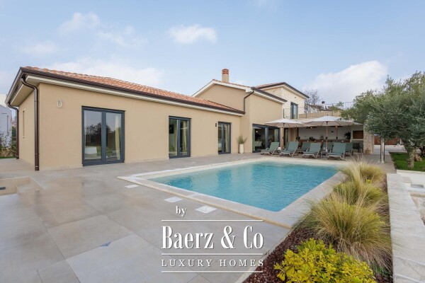 photo 1 Istria, Kaštelir, Labinci, Modern villa in Istrian style with panoramic sea view